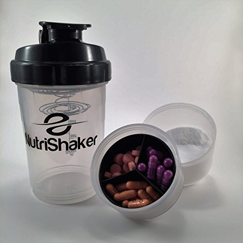 Botella coctelera batidora mezclador NutriShaker deportes gimnasio proteína en polvo entrenamiento suplementos de 20 Oz
