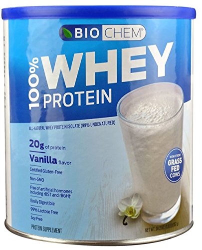 BIOCHEM 100% proteína de suero de leche, vainilla, 1,8 Lb