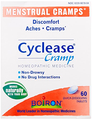 Calambre de Cyclease de medicina homeopática Boiron tabletas para calambres menstruales, medicina homeopática, 60-Conde caja