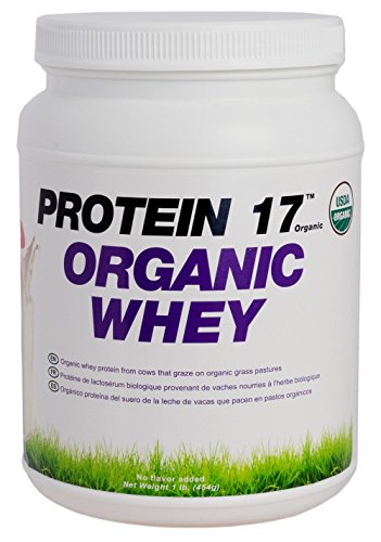 Proteína 17 pasto alimentados con proteína de suero / proteína orgánica, Natural de delicioso sabor, 1lb / 16oz / 454g