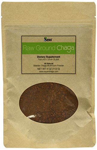 Polvo crudo de Chaga siberiana - Super antioxidante de té, apoya el sistema inmunológico (4 onzas)