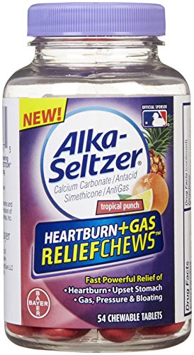 Acidez de Alka-Seltzer Plus Gas Relief chiclosos, Tropical Punch, cuenta 54