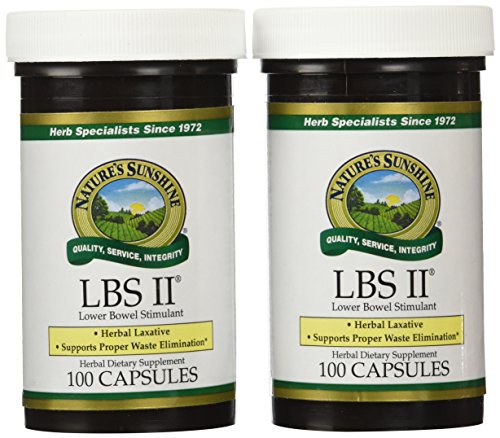 Naturessunshine LBS II sistema Intestinal ayuda desea hierbas suplemento 100 cápsulas (paquete de 2)