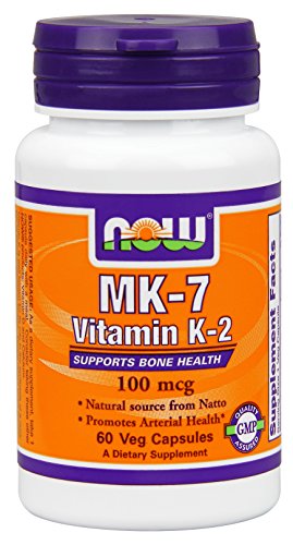 Ahora alimentos vitamina K-2 (MK7) Veg cápsulas, 100 mcg, 60 Count