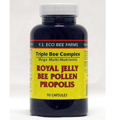 YS abeja Triple orgánico complejo jalea real polen propóleo de abeja--90 capsulas