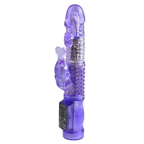 Granos de sílice de Tracy perro sirena activar frecuencia vibración masaje impermeable palo para clítoris femenino estimulador del clítoris G Spot Vibrator(purple)