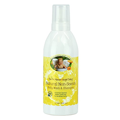 Mama tierra Angel Baby no-aromas naturales cuerpo y Champú jabón orgánico de Castilla litros, 34 FL. oz.