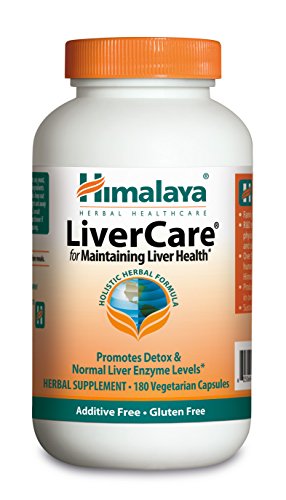 Himalaya LiverCare/Liv.52, 180 cápsulas vegetarianas para desintoxicación hepática 375mg