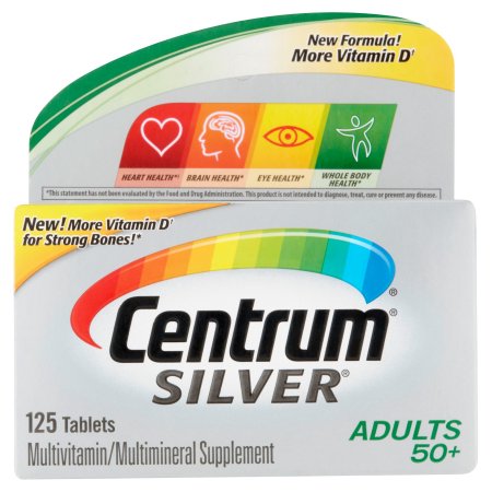 Centrum Silver adultos de 50 tabletas de suplementos multivitamínicos - multiminerales 125 ct