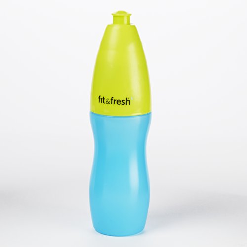 Botella exprimible de agua, 12 onzas, tapa resistente a las fugas los niños Fit & Fresh