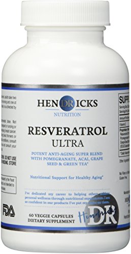 RESVERATROL suplementos ULTRA - 60 cápsulas vegetarianas - fuerza máxima Super mezcla con té verde, semilla de uva, Granada, Acai y antioxidante vitamina C - nutrientes vitales para un envejecimiento saludable apoyo - jornada 30 suministro i fabricado en 