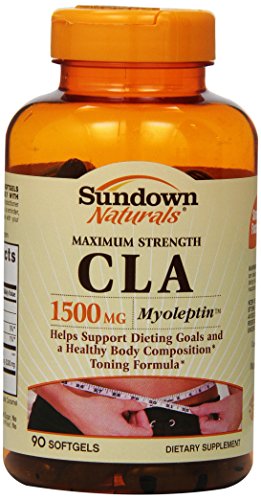 Sundown Naturals fuerza máxima Cla Softgels, 1500 mg, cuenta 90