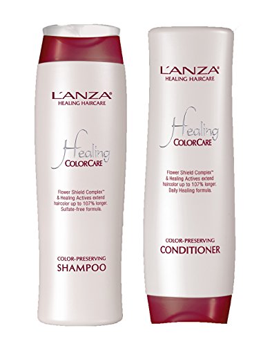 L ' Anza Healing Color cuidado Color preservando 10,1 onzas Shampoo + acondicionador de 8,5 onzas (Combo oferta)