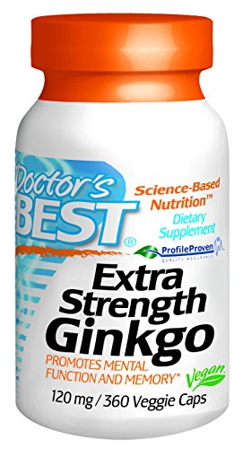 Mejor fuerza adicional Ginkgo 120 Mg Vegatarian cápsulas del doctor, cuenta 360
