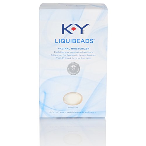 K-Y Liquibeads femenino Vaginal humectante líquido granos, óvulos insertos, cuenta 6