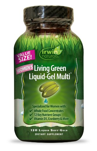 Irwin Naturals Living verde Multi Liquid-Gel para las mujeres, 120 cuenta