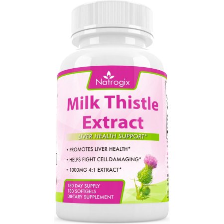 Potente Thistle naturales de la leche Extracto 250 mg Suplemento 6-mes de suministro promte para el hígado Apoyo a la Salud Fó