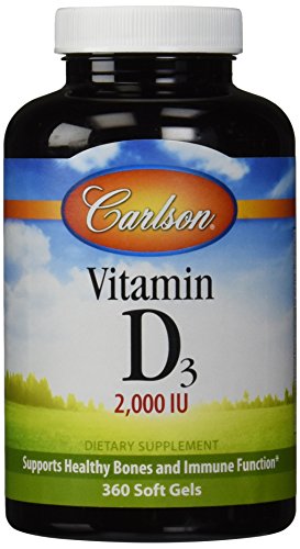 Carlson vitamina D3 2000 IU, 360 cápsulas
