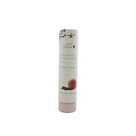 100% Pure: Fruit pigmentado Tinted Moisturizer con SPF 20: Crema, 1,7 oz, todos naturales, Fórmula Orgánica, incluye cafeína rico té verde, café verde y vitaminas anti envejecimiento potentes