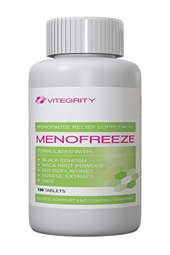 MenoFreeze - proporciona un alivio potente de síntoma menopáusico para bochornos, irritabilidad, ansiedad, aumento de peso y cambios de humor - apoya equilibrio emocional * - fórmula Natural todos - Cohosh negro, raíz de Maca en polvo, isoflavonas de soja