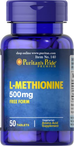 Pride L-metionina de Puritan 500 mg-50 cápsulas