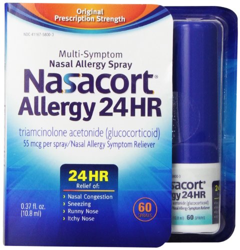 Nasacort alergia 24 horas 60 pulverizaciones, 0,37 onzas de líquido