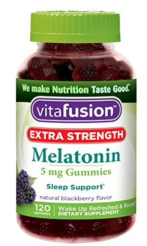 Vitafusion Extra fuerza melatonina Blackberry, 5mg, 120 cuenta