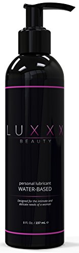 Humectante Vaginal - Paraben libre a base de Luxxx belleza Premium lubricante íntimo 8 Fl Oz para piel sensible - lubricante sexo de lujo para mujeres - agua - bomba incluido - sedoso suave y látex caja fuerte