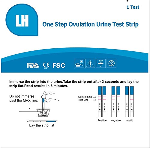 Tiras de AccuMED un paso prueba de ovulación (LH) fertilidad Kit (cuenta 25) - vencimiento 9/2016