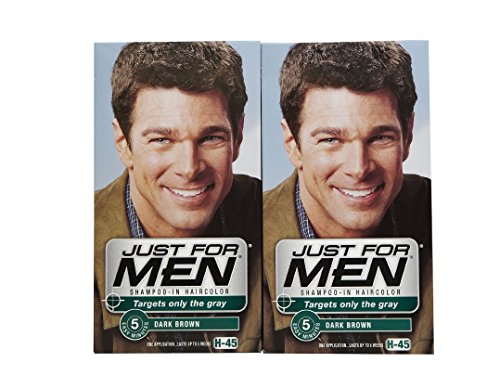 Solo para hombres en champú Color de pelo - marrón oscuro - 2 pk