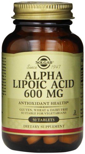 Solgar, ácido alfa lipoico, 600 mg, 50 tabletas