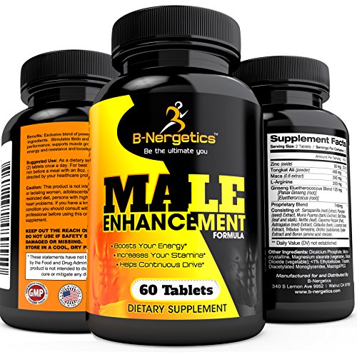 B-Nergetics masculino mejora fórmula - mezcla de Booster de testosterona Natural para hombres - 60 comprimidos