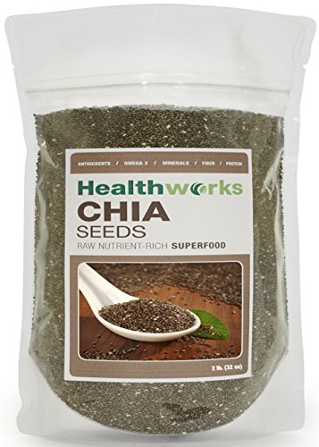 HealthWorks pesticidas y semillas de Chia sin productos químicos, 32 onzas