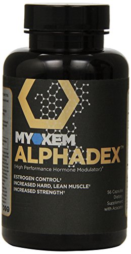 Myokem Alphadex, Anti-Estrogen/testosterona ayuda a eliminar el Soft hinchados mirada cápsulas, cuenta 56