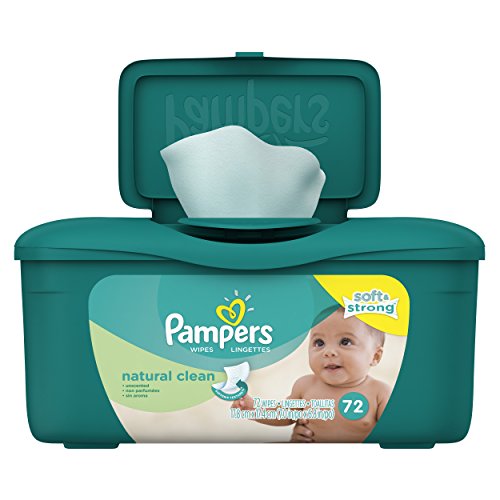 Pampers Baby Clean toallitas Natural tina 72 count (paquete de 8)