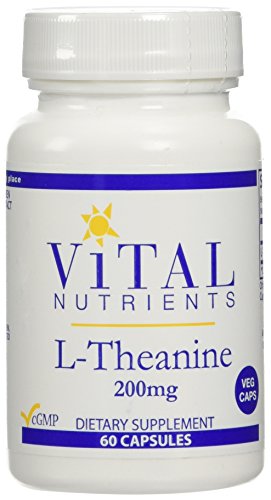 Suplemento de L-teanina de nutrientes vitales, 200 mg, 60 cuenta