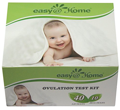 Easy@Home marca Combo 40 la ovulación (LH) y Kit de tiras de pruebas de embarazo (HCG) 10