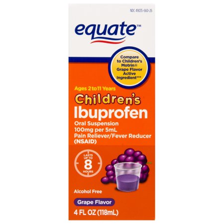equate infantil suspensión de ibuprofeno uva Analgésico de 4 onzas