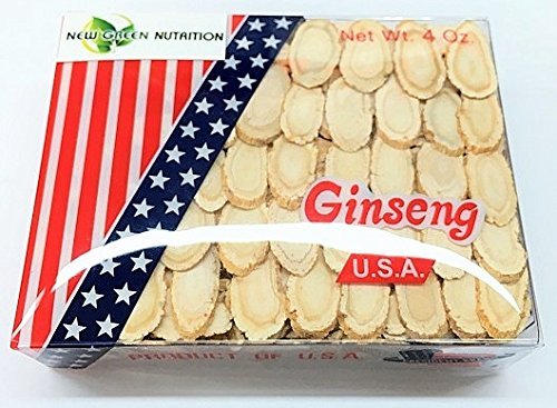 Seleccionado a mano A grado Ginseng americano rebanada mediana (caja de 4 oz.)