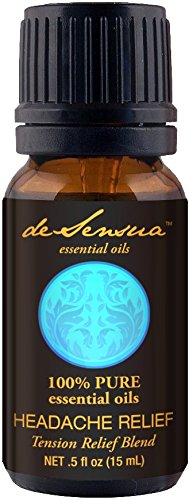 Dolor de cabeza ayuda - mezcla de aceite de alivio de tensión la migraña, los aceites esenciales puros 100% - menta, lavanda y abedul dulce (15 mL)