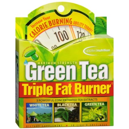 APPLIED NUTRITION Green Tea Fat Burner triples Liquid Cápsulas Blandas de 30 geles suaves (Pack de 3)