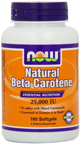 Ahora alimentos Nat betacaroteno 25000, Soft-Gel, 180-Conde