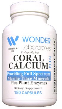 Coral calcio 2500 Mg puro calcio de Coral proporciona oligoelementos marinos espectro completo - 180 cápsulas #7232