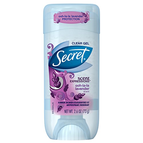 El Gel claro secreto antitranspirante y desodorante, lavanda, 2.6 Oz