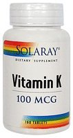 Solaray - vitamina K, 100 comprimidos