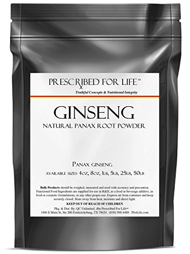 Ginseng - polvo Natural de raíz de Panax (Panax ginseng), 4 oz