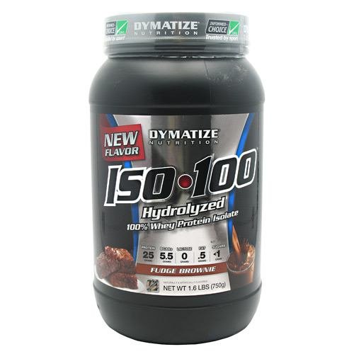Hidrolizado de Dymatize ISO-100 aislado de proteína de suero 100% - Fudge Brownie 1,6 libras