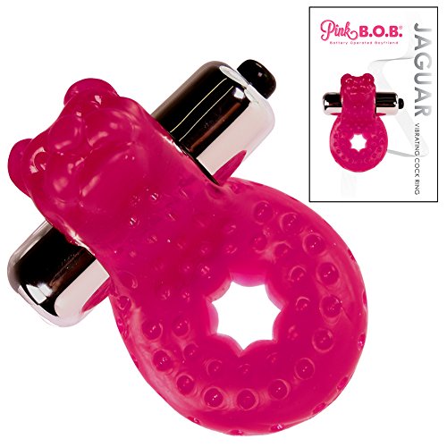 Jaguar B.O.B.® Rosa vibrante polla anillo juguete del sexo para los hombres - las vibraciones del pene y estimulación del clítoris durante el acto sexual - erección masculina banda dispositivo