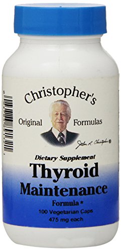 Originales fórmulas tiroides mantenimiento fórmula cápsulas Dr. Christopher, cuenta 100