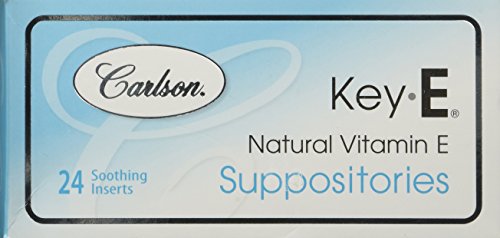 Carlson Labs clave-E supositorios con vitamina E Natural, cuenta 24